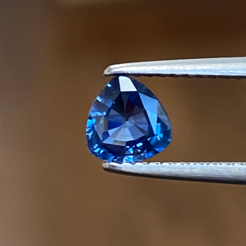 0.63 carat BLUE Trilliant Safyras (1)