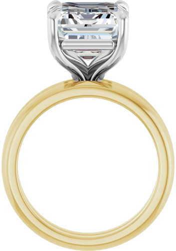 Sužadėtuvių Žiedas „Claw-Prong“ 14k yellow/white gold Emerald 12mm x 10mm (7)