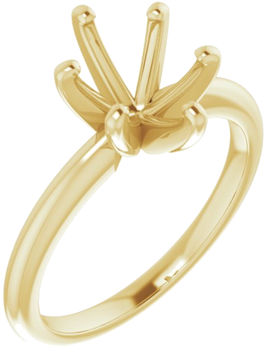 14K Yellow  9x7 mm Oval Solitaire Engagement Ring Mounting (1)