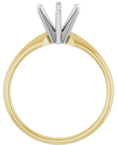 Sužadėtuvių Žiedas „Solitaire“ 585 Baltojo Ir Geltonojo Aukso Oval 9mm x 7mm (2)