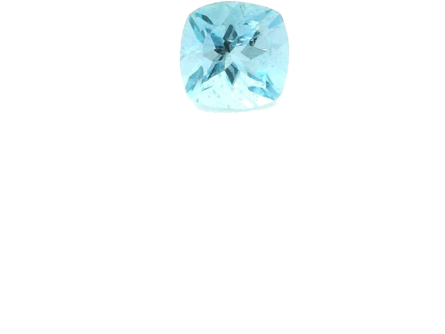 0.54 carat BLUE Cushion Aquamarine (1)