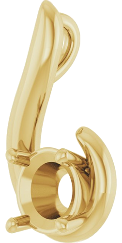 Pakabukas „Freeform“ 14k yellow gold Round 7mm (2)