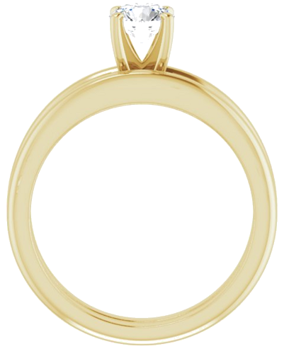 14K Yellow  5.2 mm Round Solitaire Engagement Ring Mounting (7)