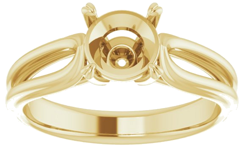 Sužadėtuvių Žiedas „Solitaire“ 14k yellow gold Round 6.5mm (3)