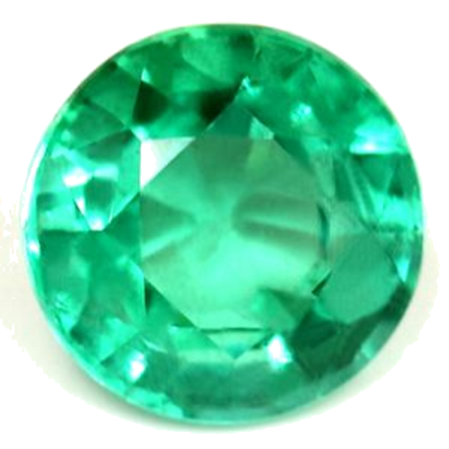 0.66 carat GREEN Round Smaragdas (1)