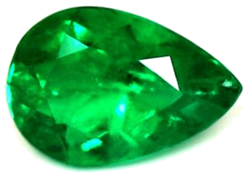 0.33 carat GREEN Pear Smaragdas (1)