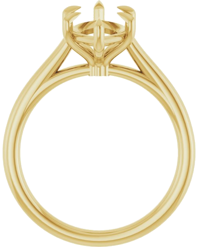Sužadėtuvių Žiedas „Claw-Pong“ 18k yellow gold Marquise 15mm x 7mm (2)