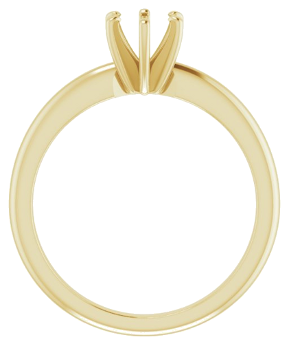 Sužadėtuvių Žiedas „Solitaire“ 10k yellow gold Round 5.2mm (2)
