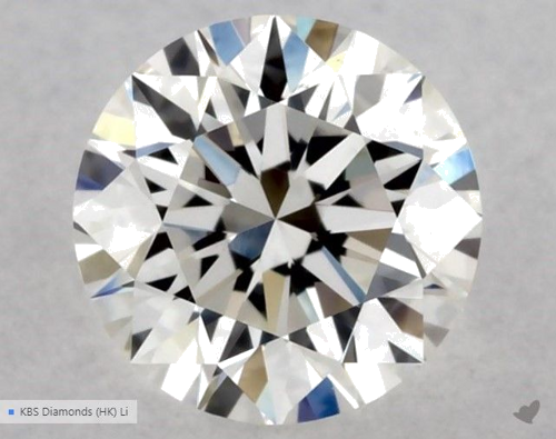 0.5 carat H-VVS2 Excellent cut Natūralus Round Deimantas (1)