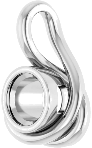 Platinum 5.5 mm Round Pendant Mounting (2)