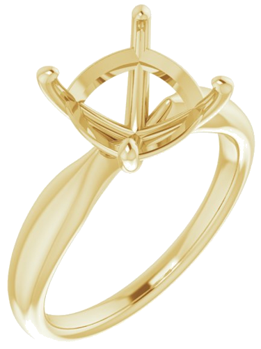 Sužadėtuvių Žiedas 14k yellow gold Cushion 9mm (1)