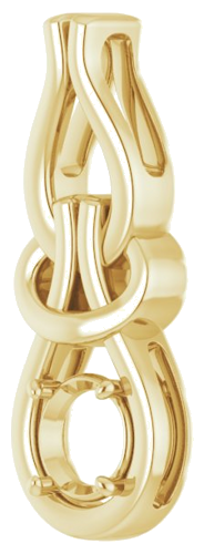 14K Yellow  6 mm Round Pendant Mounting (2)