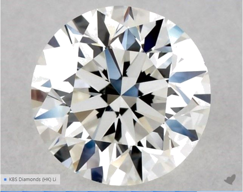 0.5 carat H-VVS2 Excellent cut Natūralus Round Deimantas (1)