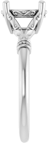 Sterling Silver 8 mm Round Solitaire Engagement Ring Mounting (4)