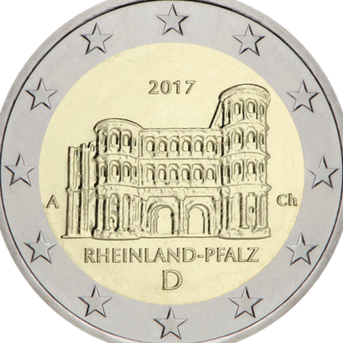 2017 Vokietija Reino žemė 2 eurų moneta (2)