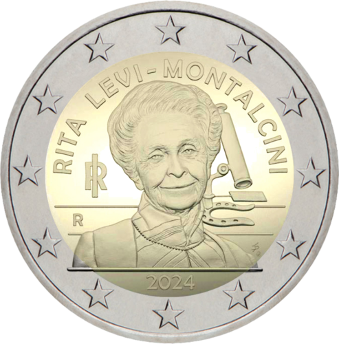 2024 Itālija Rita Levi-Montalcini 2 eiro monēta (1)