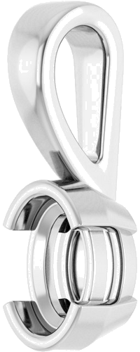 Pakabukas „Half-Bezel Solitaire“ 585 Baltojo Aukso Oval 6mm x 4mm (2)