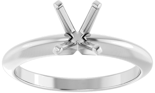 Sužadėtuvių Žiedas „Heavy Solitaire“ 585 Baltojo Aukso Emerald 6.5mm x 5mm (3)