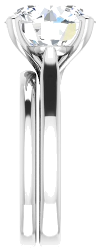 Sužadėtuvių Žiedas „Solitaire“ 585 Baltojo Aukso Round 11mm (9)