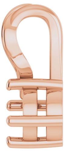 Pakabukas „Solitaire Feather“ 10k rose gold Round 4.1mm (3)