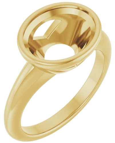 Sužadėtuvių Žiedas „Bezel-Set Solitaire“ 14k yellow gold Oval 11mm x 9mm (1)
