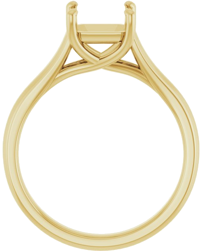 Sužadėtuvių Žiedas „Solitaire“ 18k yellow gold Asscher 7mm (2)