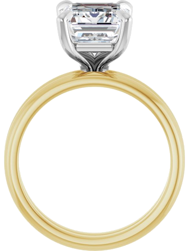 Sužadėtuvių Žiedas „Solitaire“ 18k yellow/white gold Emerald 10mm x 8mm (7)