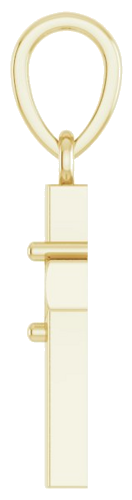 Pakabukas „Heart Cross“ 14k yellow gold Heart 3mm (3)