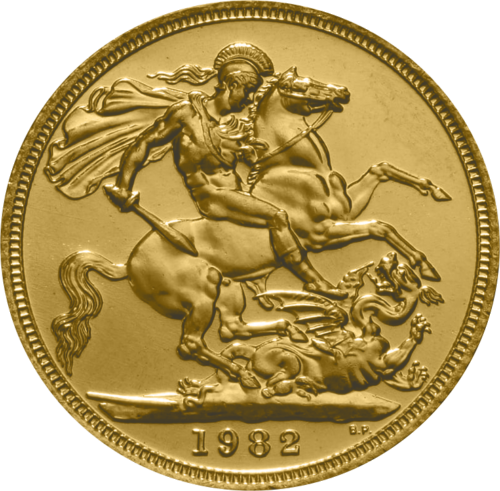 1/2 Soveren (1973-1982) Isle of Man Gold Coin (2)