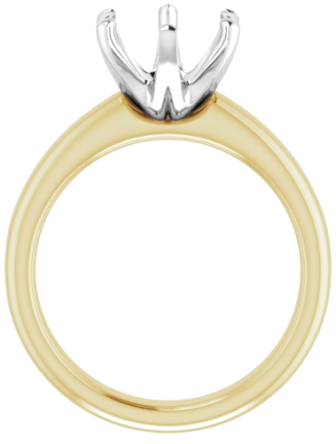 Sužadėtuvių Žiedas „Solstice Solitaire®“ 14k yellow/white gold Round 9mm (2)