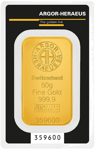 50 г инвестиционно златно кюлче Argor-Heraeus (1)