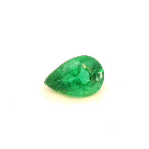 0.39 carat GREEN Pear Smaragdas (1)