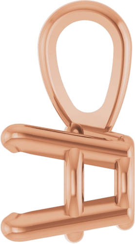 10K Rose 4 mm Round 4-Prong Pendant Mounting (3)