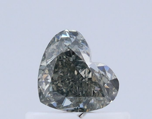 0.44 carat Fancy Dark Gray-SI1 Natūralus Heart Deimantas (1)