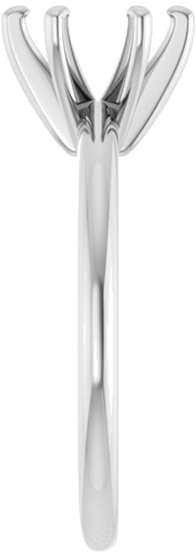 Sužadėtuvių Žiedas „Solitaire“ 10k white gold Round 7.4mm (4)
