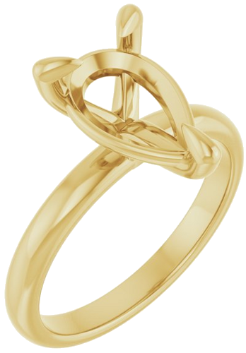 Sužadėtuvių Žiedas „Solitaire“ 10k yellow gold Pear 12mm x 8mm (1)