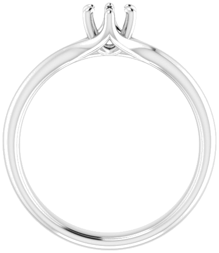 Sužadėtuvių Žiedas „Solitaire“ 14k white gold Round 4.4mm (2)