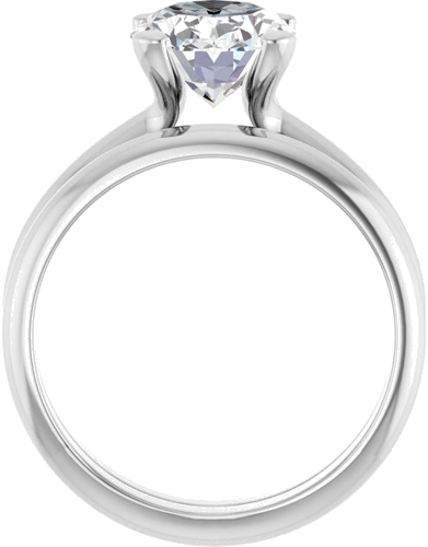 Sužadėtuvių Žiedas „Solitaire“ 585 Baltojo Aukso Oval 10mm x 8mm (7)