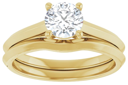Sužadėtuvių Žiedas „Claw-Prong“ 14k yellow gold Round 5.8mm (8)