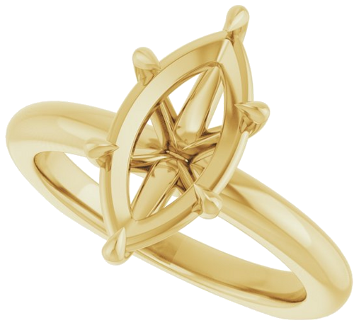 Sužadėtuvių Žiedas „Claw-Prong Euro Shank“ 14k yellow gold Marquise 13mm x 6.5mm (5)