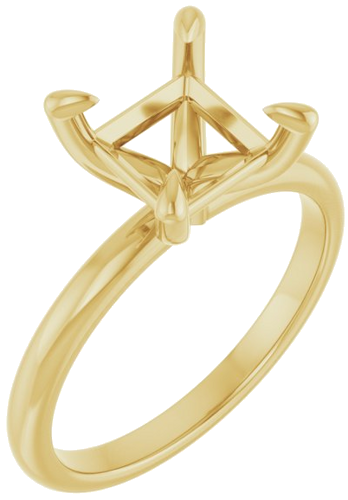 Sužadėtuvių Žiedas „Solitaire“ 585 Geltonojo Aukso Square 7mm (1)