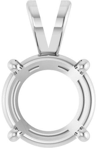 Pakabukas „Round 4-Prong Basket“ 14k white gold Round 11.5mm (1)
