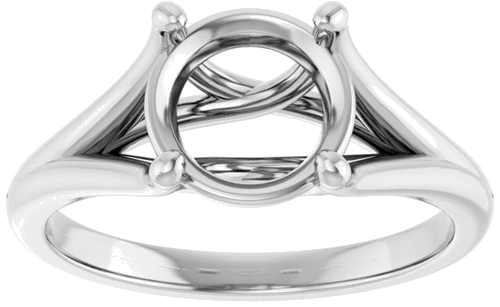 Sužadėtuvių Žiedas „Solitaire“ 14k white gold Round 8mm (3)
