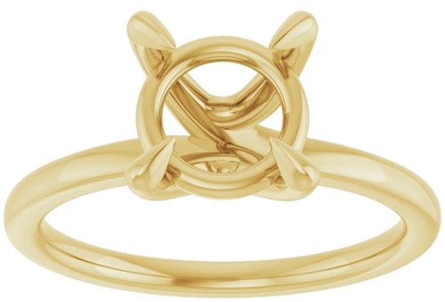 Sužadėtuvių Žiedas 14k yellow gold Round 8mm (3)