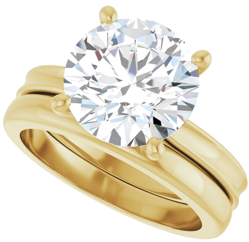 Sužadėtuvių Žiedas 14k yellow gold Round 10mm (10)
