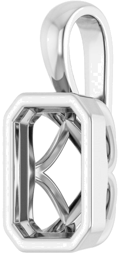 14K White 7x5 mm Emerald Pendant Mounting (2)