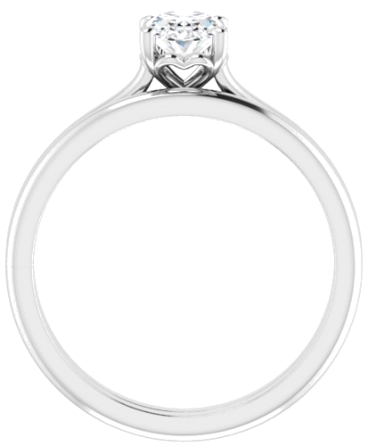 Sužadėtuvių Žiedas „Solitaire“ 10k white gold Oval 7mm x 5mm (7)