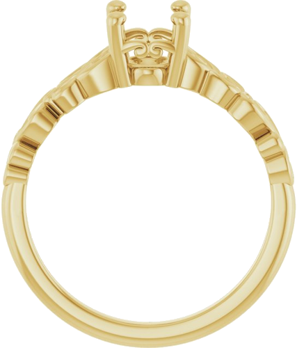 Sužadėtuvių Žiedas „Solitaire Sculptural“ 14k yellow gold Oval 8mm x 6mm (2)