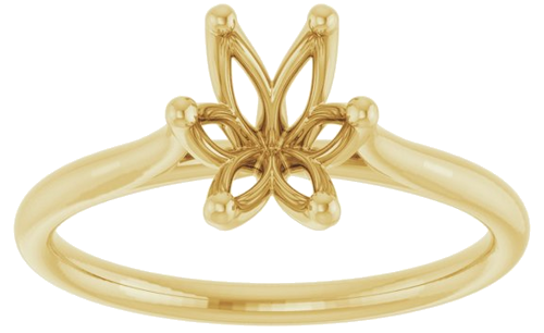 Sužadėtuvių Žiedas „Solitaire“ 585 Geltonojo Aukso Oval 8mm x 6mm (3)