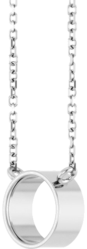 Pakabukas „Bezel-Set Solitaire“ 14k white gold Round 7mm (2)